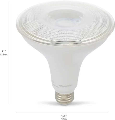 Vista 6 de Amazon Basics PAR38 - Bombilla LED con sensor de anochecer a amanecer, equivalente a 120 W, eficiencia energética, 14 W, base estándar E26, luz