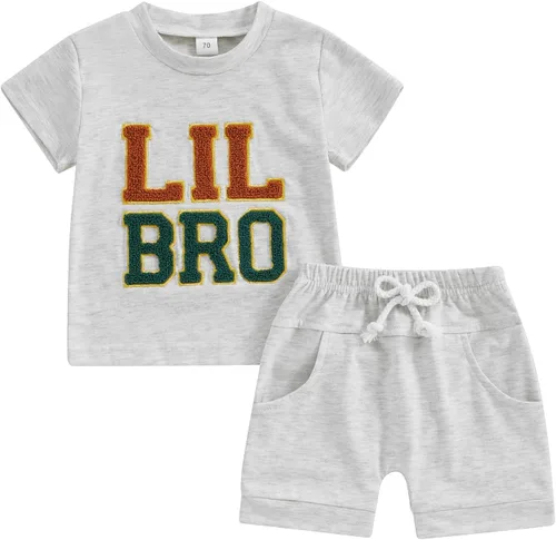 Vista 14 de Conjunto de pantalones cortos de verano a juego para hermana/hermano/hermano/hermano/hermano Big Bro