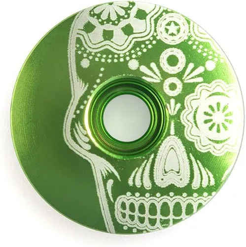 Vista 6 de Sugar Skull (a través del ojo) 1 1/8" tapa para auriculares de bicicleta