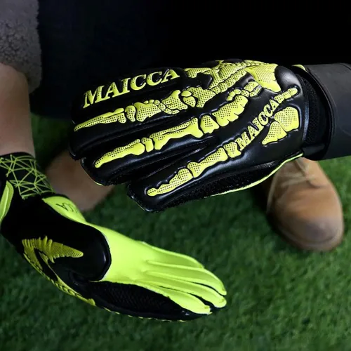 Vista 2 de Guantes de portero de fútbol, protección para jóvenes y adultos, guantes de portero de fútbol, guantes de fútbol de protección súper agarre
