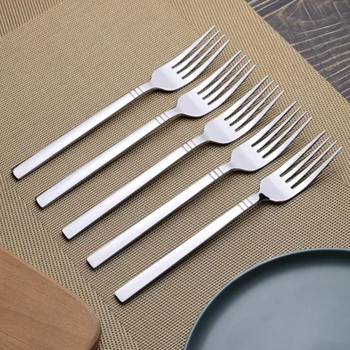 Vista 4 de Morcte Tenedor de cena de acero inoxidable, tenedor de 12 piezas