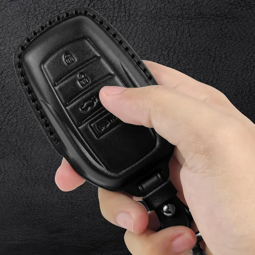 Vista 5 de Tukellen Funda de cuero para llavero Toyota compatible con Camey 4Runner 2025-2026 Land Cruiser 2019-2026, Venza 2021-2026, Grand Highlander Hilux