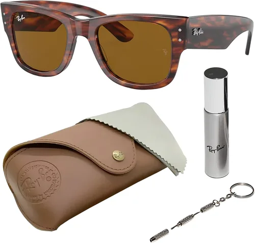 Vista 14 de Ray-Ban RB0840S MEGA WAYFARER Gafas de sol de forma cuadrada con kit oficial de gafas