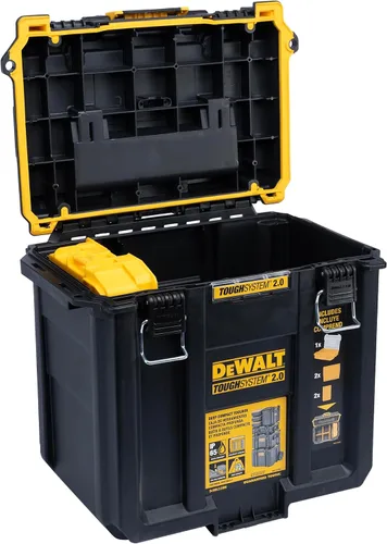 Vista 24 de DEWALT TOUGHSYSTEM 2.0 Caja de herramientas profunda compacta y duradera con divisores extraíbles (DWST08035)