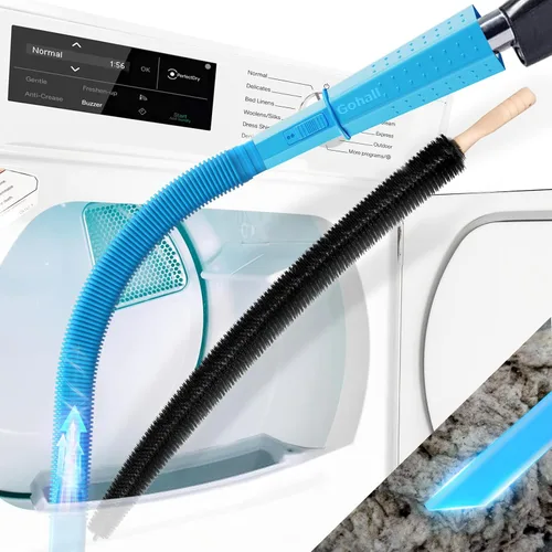 Vista 8 de Kit limpiador de ventilación para secadora - Accesorio flexible para Azul