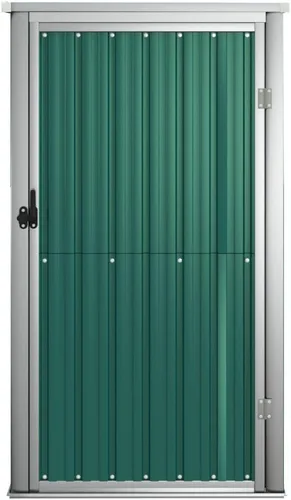 Vista 3 de vidaXL Cobertizo de almacenamiento de herramientas de jardín - Verde, 34.6"x35"x63.4" - Acero galvanizado Loads of space for all your stuff, Keeps