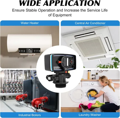Vista 9 de Válvula de control de reloj de tiempo, purificador de agua válvula de control automático de tiempo Válvula de ablandamiento de agua, válvula