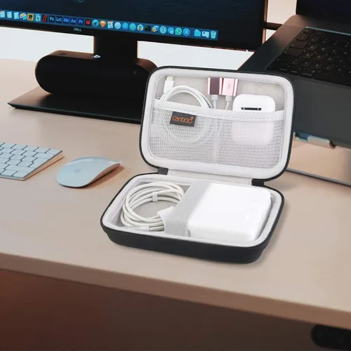 Vista 7 de Canboc Funda de transporte para MacBook Air Pro Charger MagSafe/MagSafe 2, cargador MagSafe para iPhone 16/16 Pro, concentrador USB C, concentrador