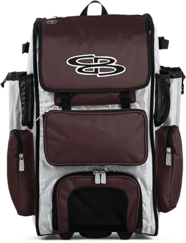 Vista 28 de Boombah Rolling Superpack - Bolsa para equipo de béisbol/sóftbol, varios colores, mango telescópico y capacidad para 4 murciélagos, versión