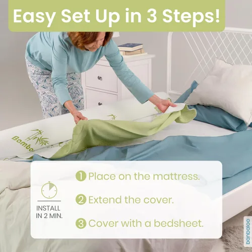 Vista 5 de BANBALOO Rieles de cama para adultos mayores de seguridad de 60 pulgadas Restricciones de cama Protector para personas mayores Barras