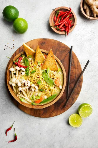 Vista 3 de Big Green Organic Food - Ramen de mijo orgánico, sin gluten, sin lectina, sin OMG, vegano, alternativa de trigo y arroz (2.11 onzas (12 piezas)