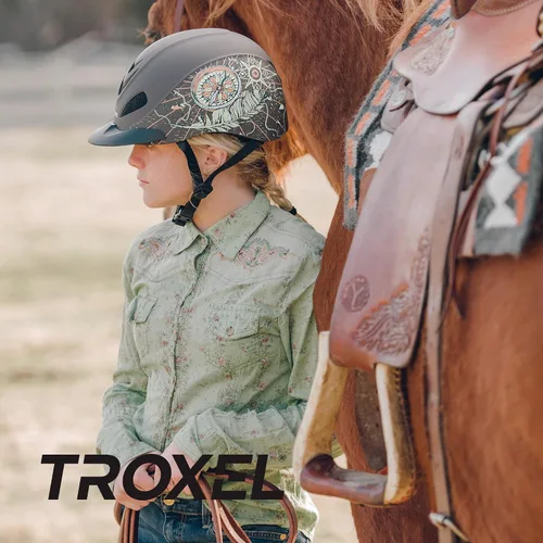 Vista 5 de Troxel Rebel Bold - Casco de equitación, perfil bajo, ligero, diseño ajustable, equipo de equitación de seguridad