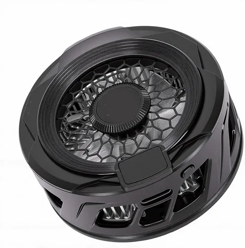 Vista 5 de Portable Cell Phone Cooler with RGB Light and Strong Magnetic Mount for Extended Gaming Sessions (Black)