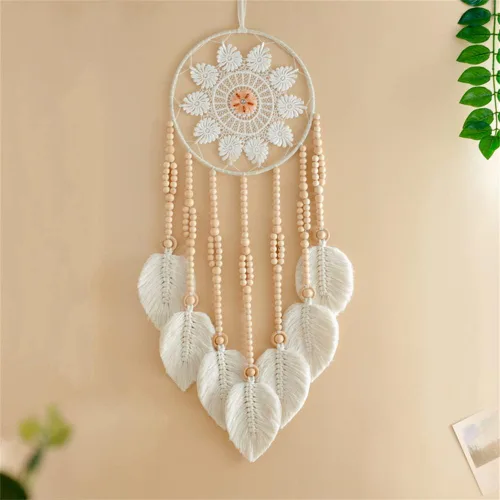 Vista 8 de Atrapasueños para colgar macramé, tapiz bohemio para pared, tapiz hecho a mano, decoración de pared para el hogar, frontón de pared de 10 x 30