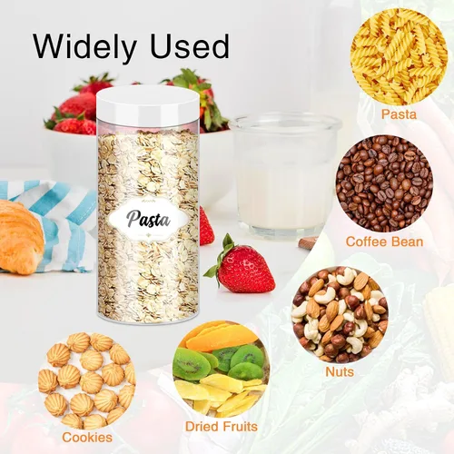 Vista 61 de PeacePeo Tarros de plástico con tapas, recipientes de slime de 4 onzas, 72 frascos de plástico transparente vacíos, recipientes de cosméticos