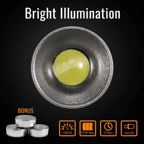 Vista 3 de KeyUnity KF00 Mini llavero LED de titanio, 15 lúmenes, impermeable, luz eléctrica de un solo modo para camping, senderismo, escalada, pesca