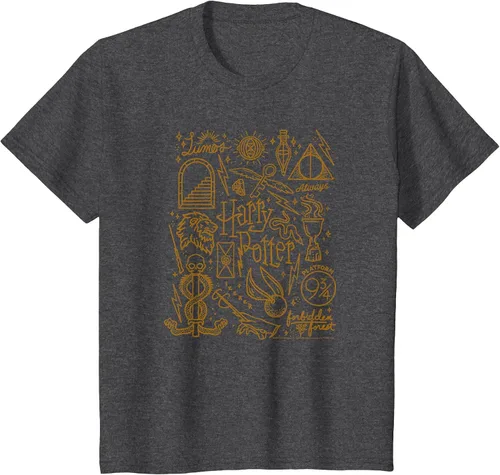 Vista 10 de Harry Potter Deathly Hallows 2 Icon Collage Poster T-Shirt Baby Blue