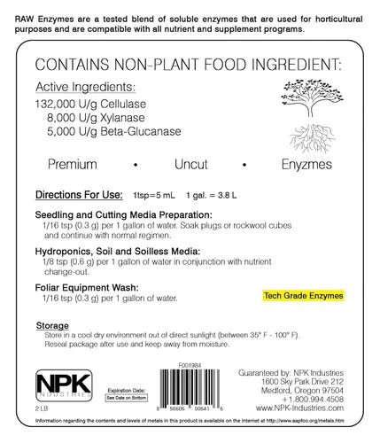 Vista 5 de RAW Enzymes 2lb - Potente mezcla de enzimas vegetales para una mayor absorción de nutrientes y un desarrollo saludable de las raíces