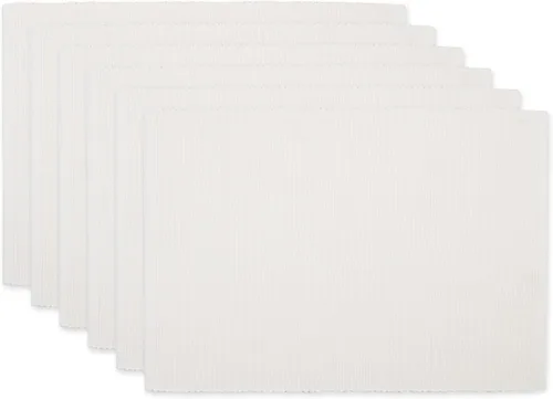 Vista 40 de DII - Juego de manteles individuales (100% algodón, acanalado) para uso diario, 13x19, Aqua, 6 piezas