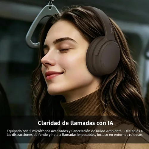 Vista 8 de Srhythm NiceComfort 35 (2.ª generación) Auriculares híbridos con cancelación de ruido, Bluetooth inalámbrico 6.0, 5 micrófonos con ENC