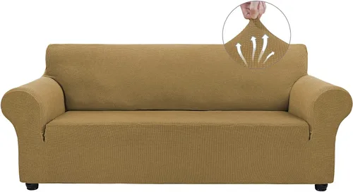 Vista 28 de Asnomy Fundas de sofá para sofá de 2 cojines, fundas elásticas para sofá biplaza, protector de mascotas, fundas de muebles para perros y gatos, tela