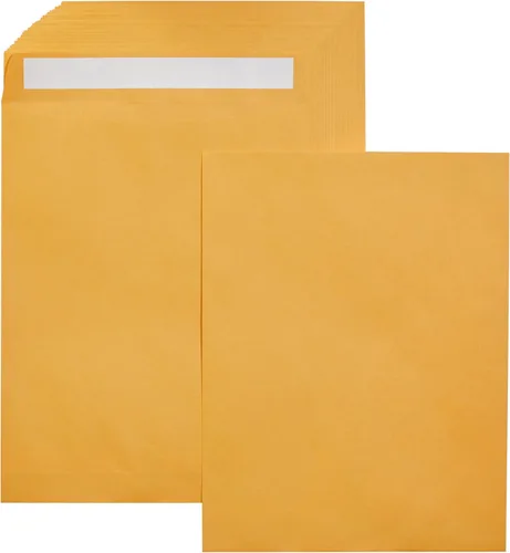 Vista 24 de Amazon Basics - Sobres para envíos de catálogo, cierre adhesivo, 6 x 9 pulgadas, marrón kraft, paquete de 500