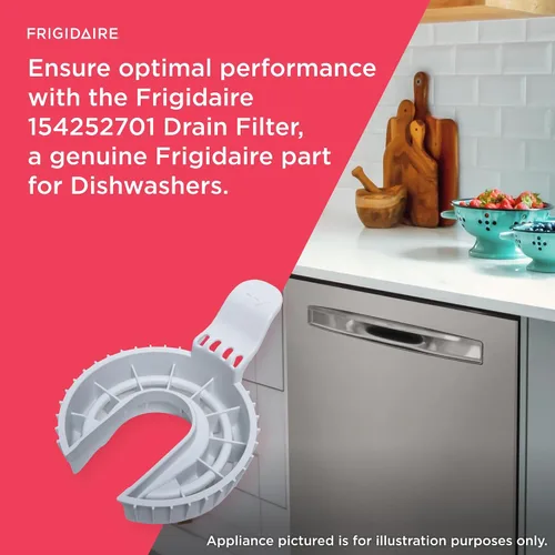 Vista 5 de Frigidaire 154252701 - Filtro de drenaje para lavavajillas, color blanco