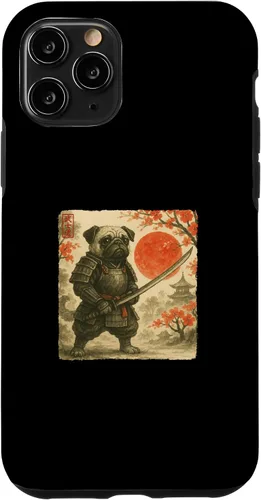 Vista 29 de Pug Samurai Japanese Warrior Costume Sumi-e Art Funny Case for iPhone 17
