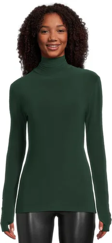 Vista 12 de Norma Kamali Camiseta de manga larga ajustada para mujer Caja de corteza a cuadros
