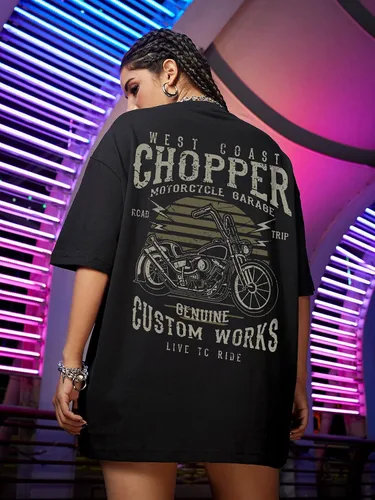 Vista 3 de WDIRARA Camiseta de manga larga con estampado gráfico de letras para mujer