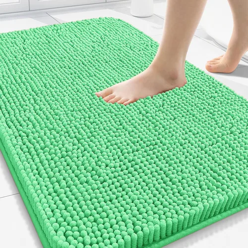 Vista 117 de Arotive Alfombras de baño de felpilla extrasuaves y absorbentes, de 24 x 16 pulgadas, lavables a máquina, parte trasera de goma antideslizante