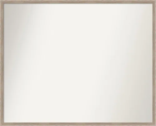Vista 56 de Amanti Art Espejo de baño blanco para sobre el fregadero, 24 x 27 pulgadas, espejo de tocador rectangular con cuña de madera dura, marco de madera