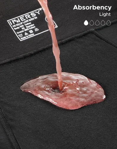 Vista 4 de INNERSY Ropa interior de época para mujer, a prueba de fugas, de cintura alta, bragas menstruales de algodón, paquete de 3