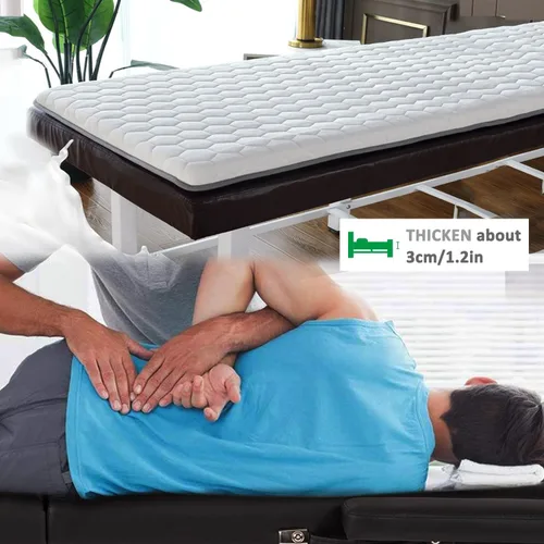 Vista 5 de Cubierta de espuma viscoelástica para mesa de masaje con orificio para respirar, cuadrada, redonda, trapezoidal, para cama de spa, almohadilla 2.4 in