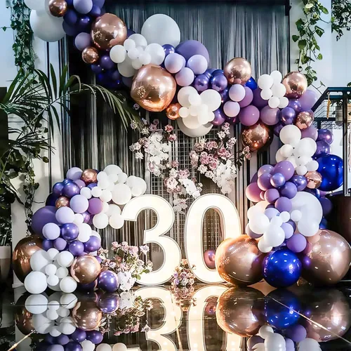Vista 56 de PartyWoo 50 globos de látex color piel albaricoque, globos de helio boho de Albaricoque-f05