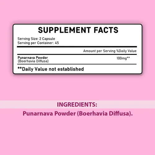 Vista 2 de Punarnava Tabletas de mi Nature 90 Tabletas, 1000 mg Suministro de 45 días Tabletas de Hierbas Vegano Boerhaavia diffusa de la India