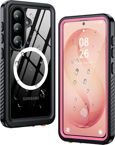 Vista 17 de ANTSHARE Funda impermeable IP68 para Samsung Galaxy S24 Ultra, compatible con MagSafe, protector de pantalla y lentes integrado, protección