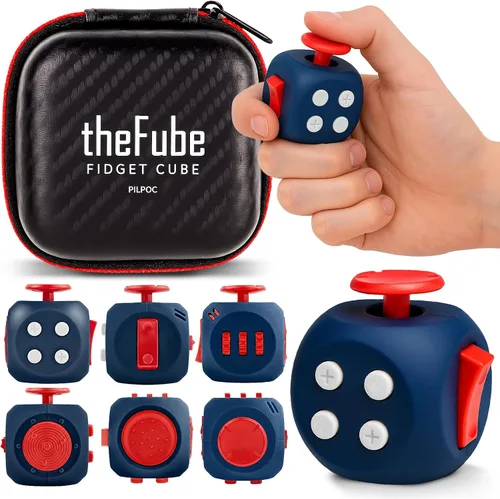 Vista 26 de PILPOC theFube Cubo Fidget con 12 lados - Juguetes prácticos para la ansiedad para niños y adultos - Dados fidget para aliviar el estrés