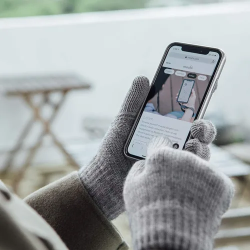 Vista 6 de Moshi Digits - Guantes de invierno para pantalla táctil, guantes de punto cálidos con 3 tamaños SML