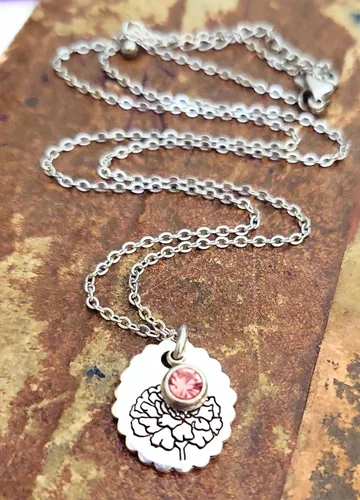 Vista 47 de Birth Month Flower and Birthstone Necklace