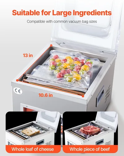 Vista 4 de VEVOR Chamber Vacuum Sealer 260W Sealing Power 10.2 Inch Sealing Length