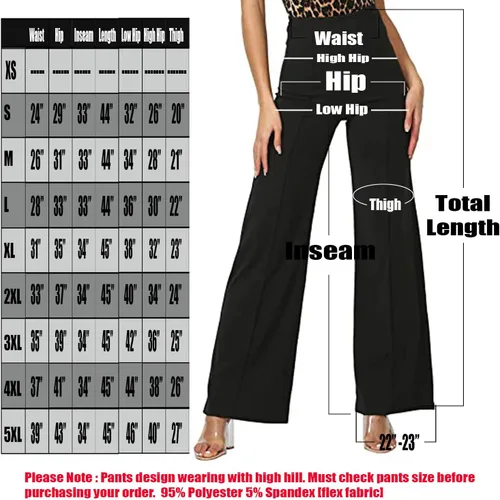 Vista 4 de Cemi - Pantalones de vestir de tiro alto para mujer