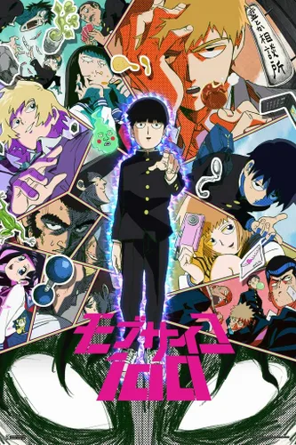 Vista 5 de Póster laminado de Mob Psycho 100, serie de anime japonés, 1 merch Webtoon dormitorio, póster de borrado en seco, arte de pared de 16 x 24 pulgadas