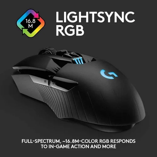Vista 7 de Logitech G903 Hero 16K - Ratón inalámbrico para videojuegos con sensor de velocidad lumínica (renovado)