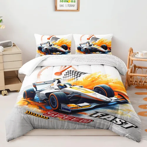 Vista 9 de AILONEN Juego de edredón de béisbol tamaño individual, juego de ropa de cama para niños, cama deportiva para niños en una bolsa, 1 juego de edredón