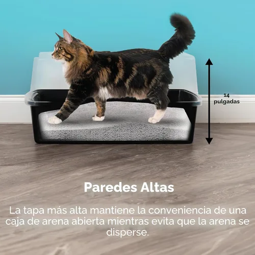 Vista 7 de IRIS USA Caja de arena XX-Large para gatos, caja de arena extragrande con parte superior abierta para gatos grandes y hogares con varios gatos