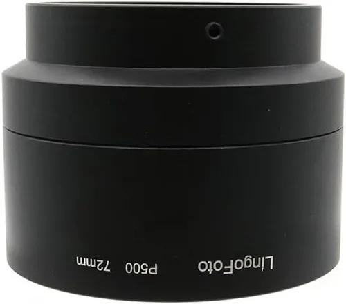 Vista 3 de Tubo adaptador de metal de 2.835 in para Nikon Coolpix P500, tubo adaptador de filtro negro