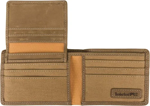 Vista 3 de Timberland PRO Men's Leather RFID Wallet with Removable Flip Pocket Card Carrier