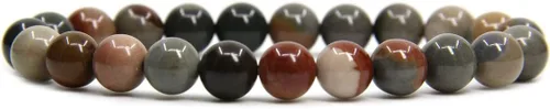 Vista 16 de Amandastone Pulsera elástica de cuentas redondas de 0.315 in con piedras preciosas naturales de 7 pulgadas