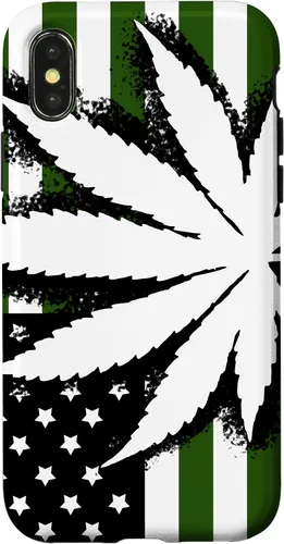 Vista 5 de American Weed Flag 4:20 Cannabis Pot Marijuana Stoner Gift Case for iPhone 17